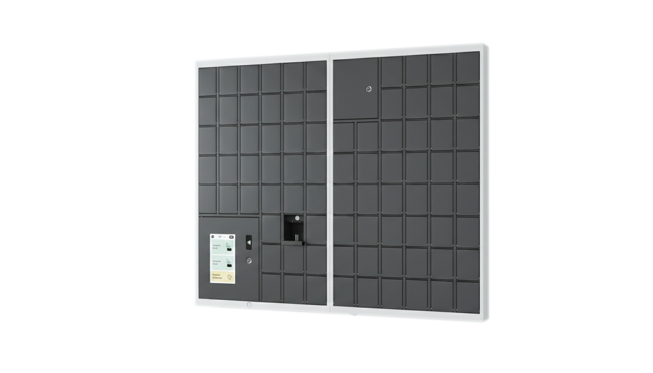 Locker with screen